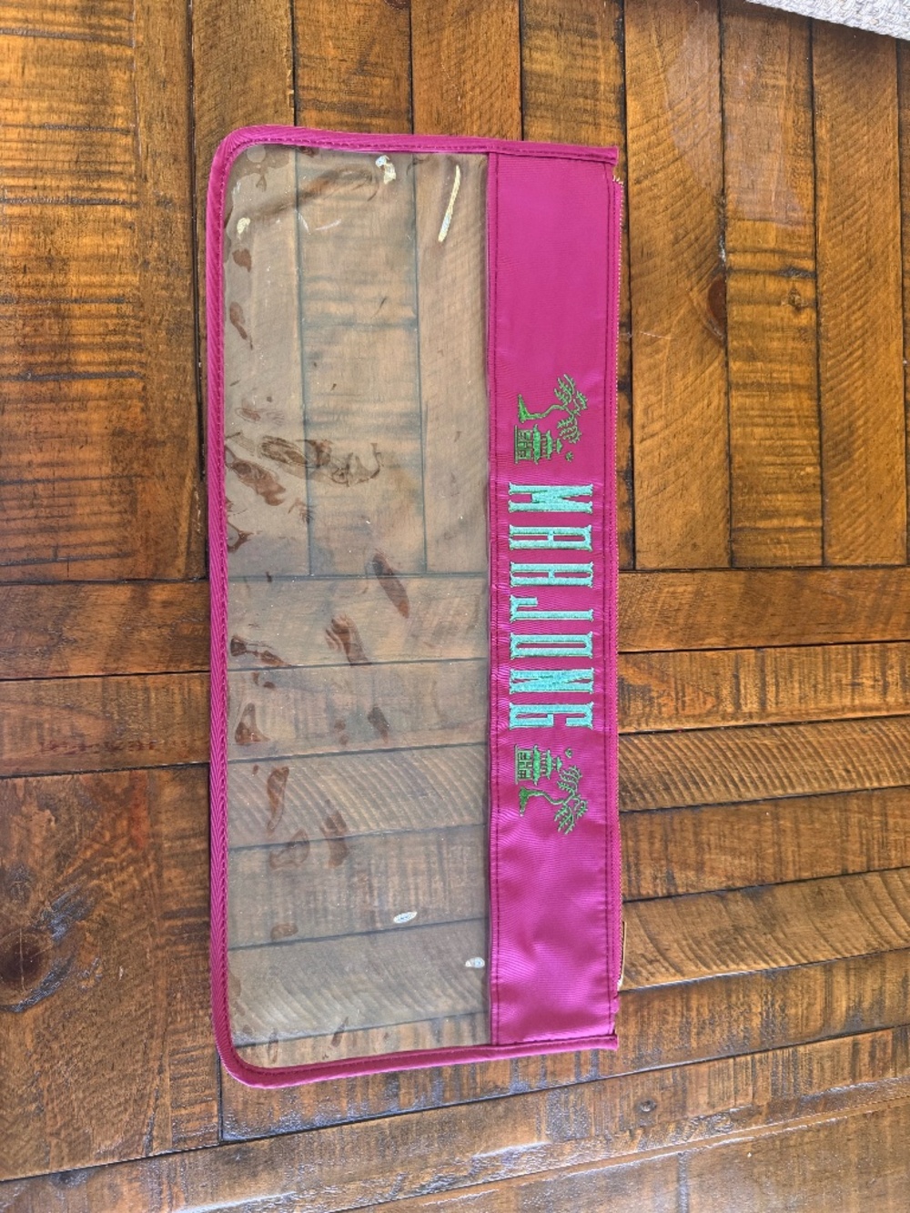 Oh My Mahjong Magenta Pagoda Mahjong Tile Bag
